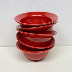 Pier 1 Imports Earthenware Red Soup Cereal Bowl